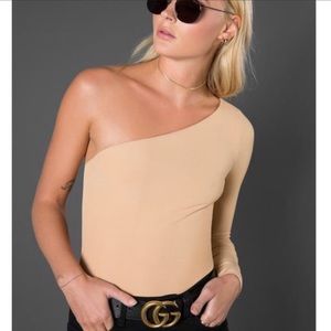 AFRM Designer One-Shoulder Tan Women's Top